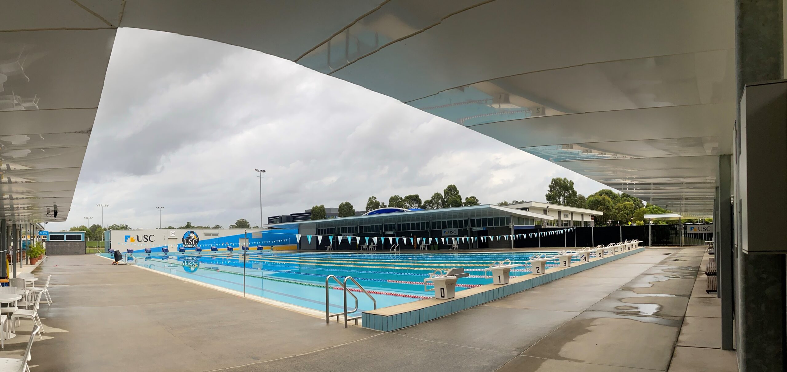 Clean commercial pool maintained on the Sunshine Coast