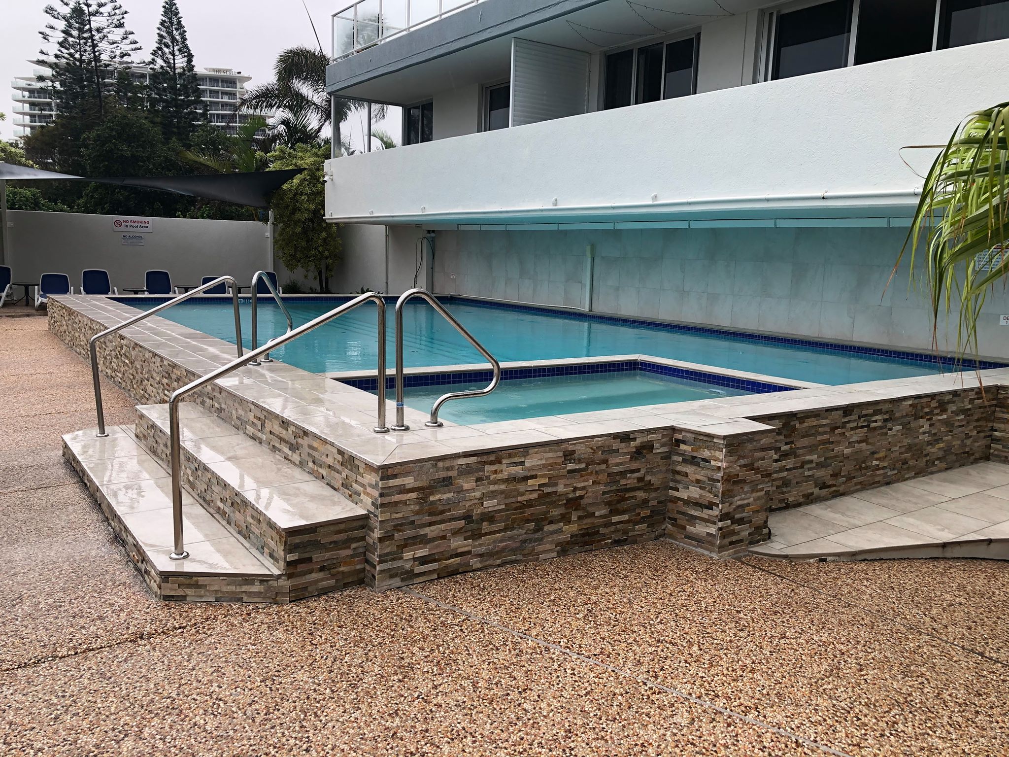 Clean commercial pool maintained on the Sunshine Coast
